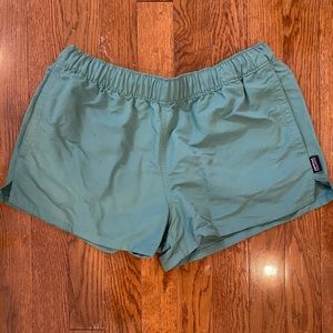 Patagonia Barely Baggies Shorts 2 1/2”. Size small. Light Teal.